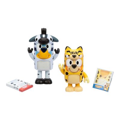 Kit 2 Bonecos Colecionáveis 6cm Bluey - Fantasia de Animal