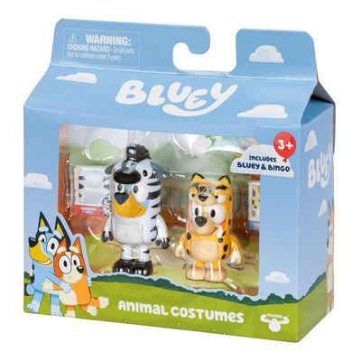 Kit 2 Bonecos Colecionáveis 6cm Bluey - Fantasia de Animal