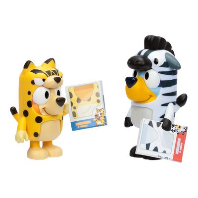 Kit 2 Bonecos Colecionáveis 6cm Bluey - Fantasia de Animal