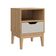 Mesa de Cabeceira com 1 Nicho e 1 Gaveta MDP Mel Off White 40x38x57cm MB 1095 Movelbento