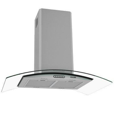 Coifa Ilha Nardelli CIVC Vidro Curvo 90 cm Inox 220V