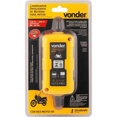 Carregador inteligente de bateria p/ moto 127 V~ 220 V~ CIB 003 VONDER