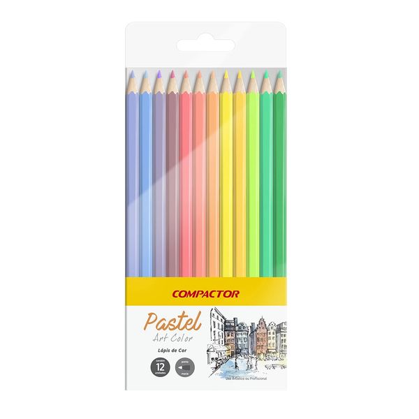 Lápis de Cor Compactor Art-Color Pastel 12 Cores Lápis de Cor Compactor Art-Color Pastel 12 Cores