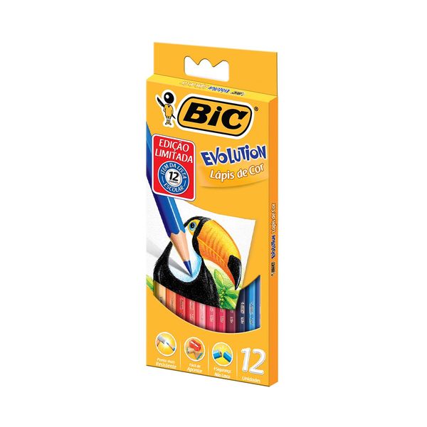 Lápis de Cor Bic Evolution com 12 Cores