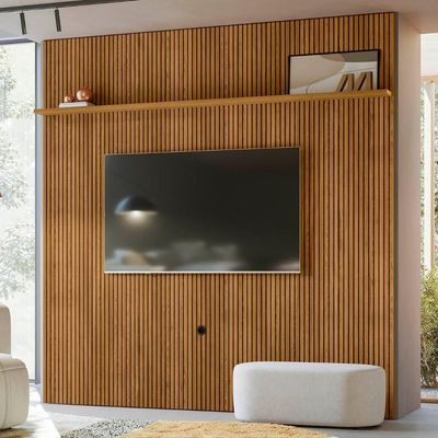 Painel Para 75 Polegadas 238cm André Z10 Cumaru - Mpozenato