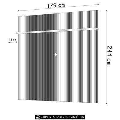 Painel Para 75 Polegadas 238cm André Z10 Cumaru - Mpozenato