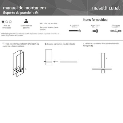 Kit 2 Mãos Francesas Pretas Suportes para Prateleiras MDF 1,5cm Duplo Aço Carbono Masutti