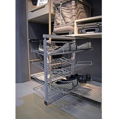 Sapateira Deslizante com 8 Prateleiras 44x22cm e Corrediças Masutti Copat em Aço Carbono