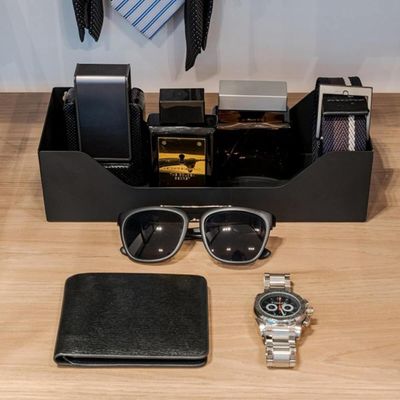 Porta Objetos Preto Organizador Multiuso de Acessórios Suporte para Trecos de Parede Organize Masutti