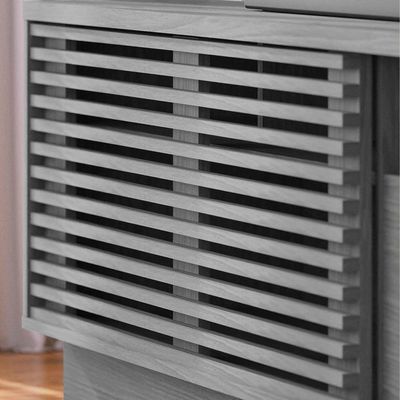 Estante Home Theater Para 70 Pol. Com Led 200cm Amiche C05 Freijó-cinza Fosco - Mpozenato