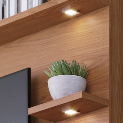 Estante Home Theater Para 70 Pol. Com Led 200cm Amiche C05 Freijó-cinza Fosco - Mpozenato