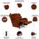 Poltrona Do Papai Reclinável Kalie Elétrica Botão Led Massagem Fh9 Veludo Terracota - Mpozenato