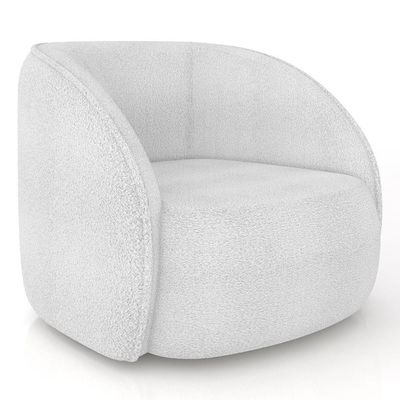 Poltrona Para Sala Orgânica Kit 2 Zion M22 Boucle Branco - Mpozenato