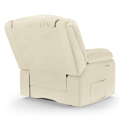 Poltrona Do Papai Reclinável Pietra Power Touch Fh9 Pu Bege - Mpozenato
