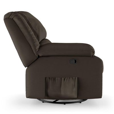 Poltrona Do Papai Reclinável Pietra Glider Giratória Fh9 Pu Marrom - Mpozenato