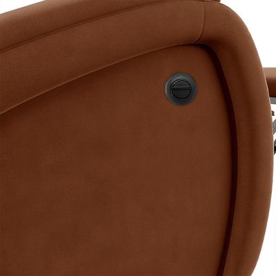Poltrona Do Papai Reclinável Kalie Power Elétrica Fh9 Veludo Terracota - Mpozenato