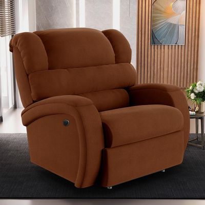 Poltrona Do Papai Reclinável Kalie Power Elétrica Fh9 Veludo Terracota - Mpozenato