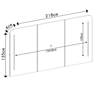 Painel Para Suspenso 75 Pol 218cm World D04 Cedro - Mpozenato