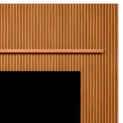 Painel Ripado Para 75 Pol. Com Bancada 258cm Plus L06 Nature-off White - Mpozenato