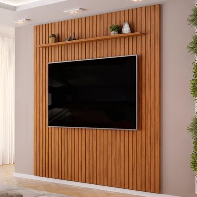 Painel 75 Pol 250cm Suspenso Ripado Noah D04 Freijó - Mpozenato