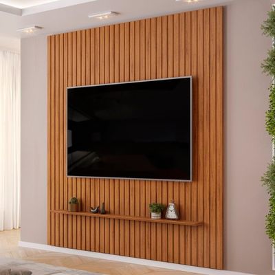 Painel 75 Pol 250cm Suspenso Ripado Noah D04 Freijó - Mpozenato