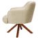 Kit 2 Poltronas Decorativas Giratórias Base Giromad Madeira Jade C-129 Linho Bege Escuro - Domi