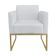 Kit 2 Poltronas Decorativas Base Industrial Dourada Maressa S10 Suede Cinza - Ibiza