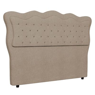 Cabeceira Casal Queen Cama 160cm Oregon I02 Bouclê Capuccino - Mpozenato