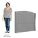Cabeceira Casal King Cama 195cm Glenda I02 Veludo Cinza - Mpozenato
