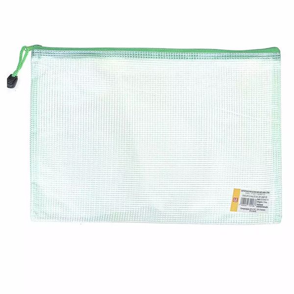 Envelope Malote Le Candy A4 Verde com Zíper