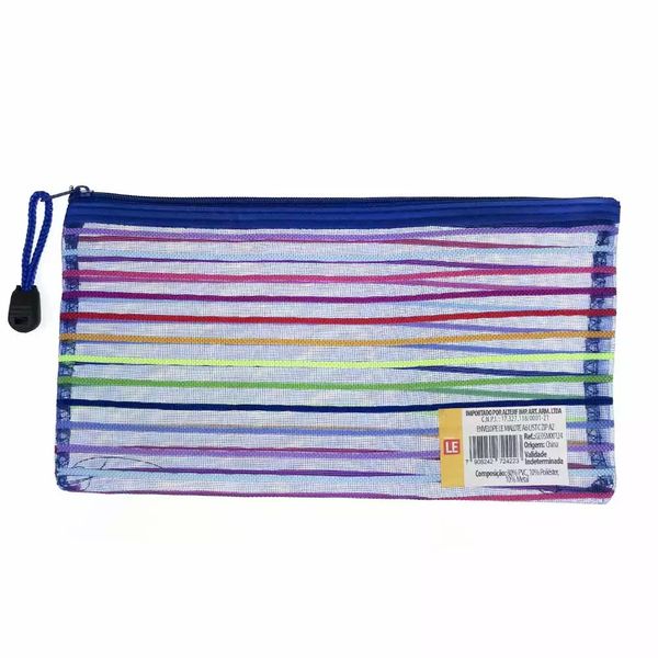 Envelope Malote Le List A6 Azul com Zíper Envelope Malote Le List A6 Azul com Zíper