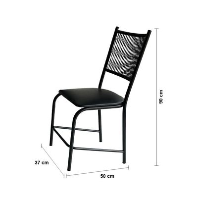 Conjunto Mesa de Jantar Famais Cairo com 4 Cadeiras Preto