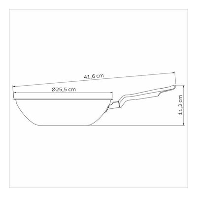 Wok Tramontina Loreto 24cm Alumínio Frigideira Funda 2,2L Antiaderente Starflon Max Vermelho