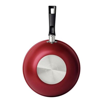 Wok Tramontina Loreto 24cm Alumínio Frigideira Funda 2,2L Antiaderente Starflon Max Vermelho