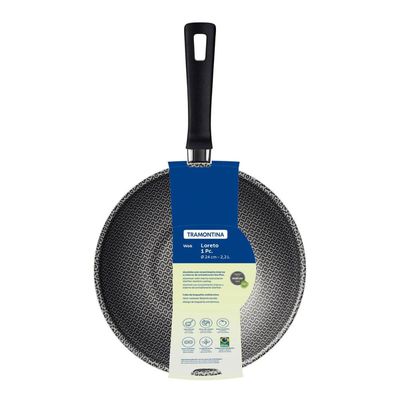 Wok Tramontina Loreto 24cm Alumínio Frigideira Funda 2,2L Antiaderente Starflon Max Vermelho