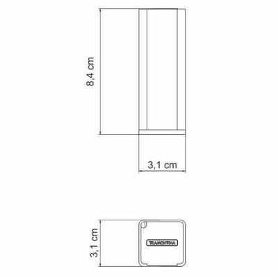 Paliteiro Tramontina Utility Suporte para Palitos de Dente Aço Inox Inox