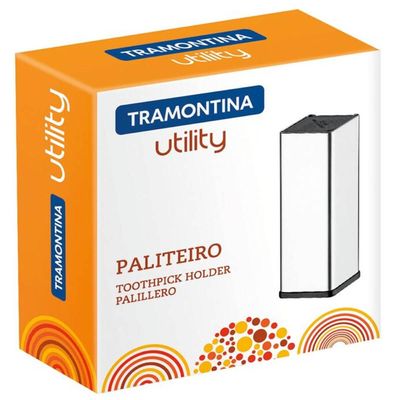 Paliteiro Tramontina Utility Suporte para Palitos de Dente Aço Inox Inox