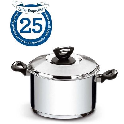 Caldeirão Tramontina Solar Baquelite 24CM Preto com Inox