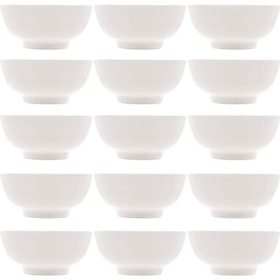 15 Bowls de Porcelana Branca Lyor 540ml Cumbucas Clean para Açaí Restaurante Sorveteria