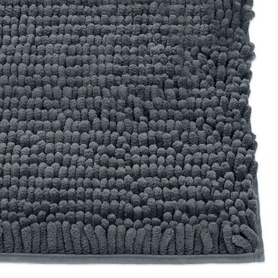 Tapete Buettner Microfibra Antiderrapante Chenille Ginko 60cmx90cm Grafite