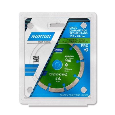 Disco Diamantado Segmentado Pro Norton 110mm