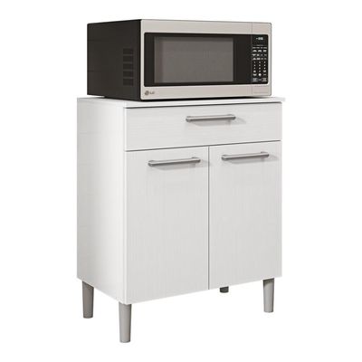 Balcão De Cozinha Com Tampo 2 Portas E 1 Gaveta Diamante - Branco/supremo