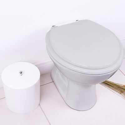 Tampa De Vaso Acrílico Flamingo Cinza Claro Para Bacia Incepa 6lpf