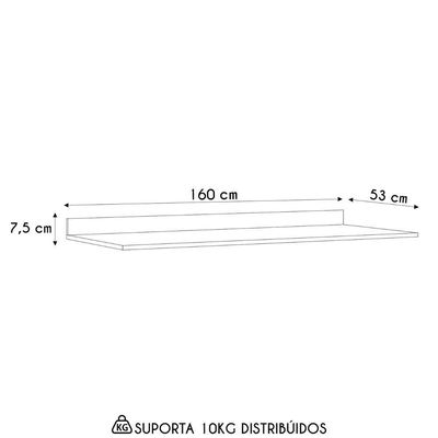 Tampo Para Balcão De Cozinha 160cm Maly N03 Onix - Mpozenato