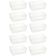 Kit 10 Caixas Organizadoras Plásticas Retangulares 3,5L com Tampa Hermética Empilhável Plasvale