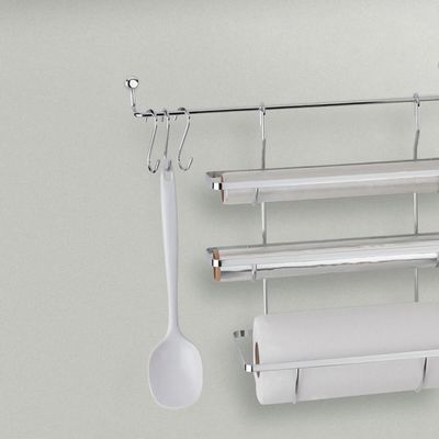 Kit 6 Ganchos Tipo S Multiuso Cromado 2cm Schimitt para Barra de Utensílios Toalha