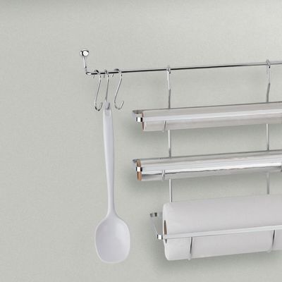 12 Ganchos Cromados Tipo S 2cm Schimitt para Barra Suporte de Utensílios Cozinha