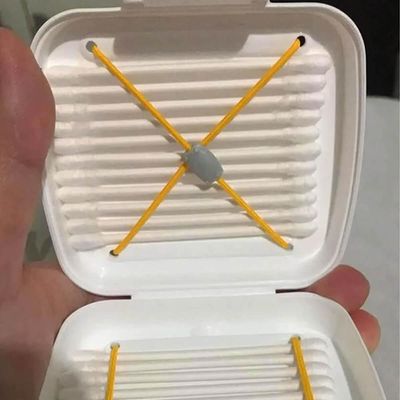 Kit 4 Porta Cotonetes para Viagem Cores Variadas Portátil com Elástico Interno Crippa