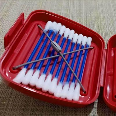 Kit 4 Porta Cotonetes para Viagem Cores Variadas Portátil com Elástico Interno Crippa