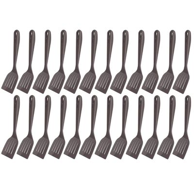 Kit 24 Espátulas Culinárias Retas Nylon Cinza Tornado Restaurante Lanchonete Kitch Crippa